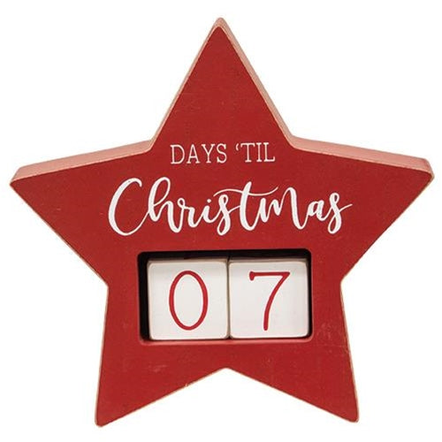 Days Til Christmas Star Countdown Calendar