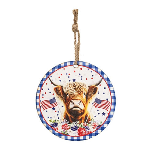 God's Country Round Cow Ornament, 3 Asstd.