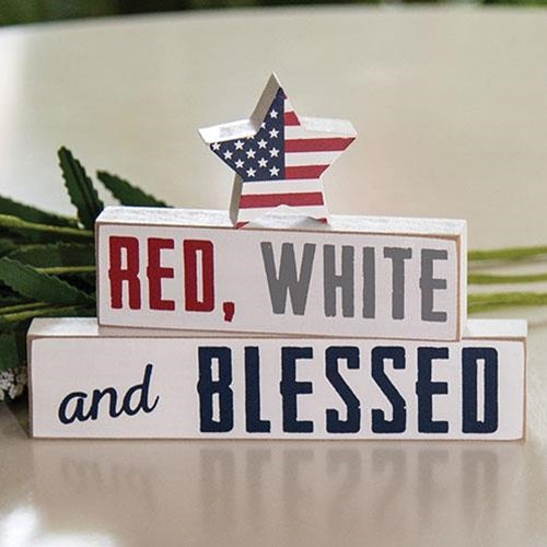 3/Set, Red, White and Blessed Blocks