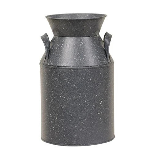 Grey Metal Milk Bucket