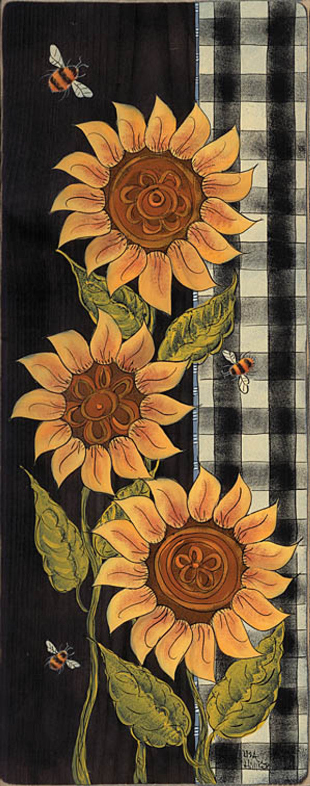 Farmhouse Sunflowers/Bee Block