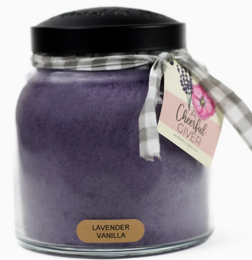 Lavender Vanilla – 34oz Strong Scented Gift Jar Candle