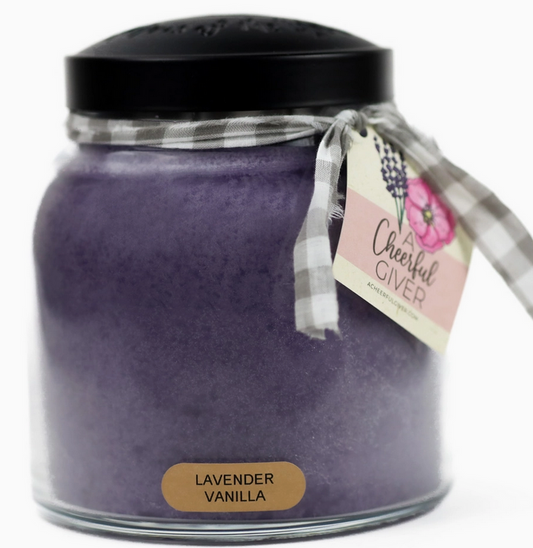 Lavender Vanilla – 34oz Strong Scented Gift Jar Candle