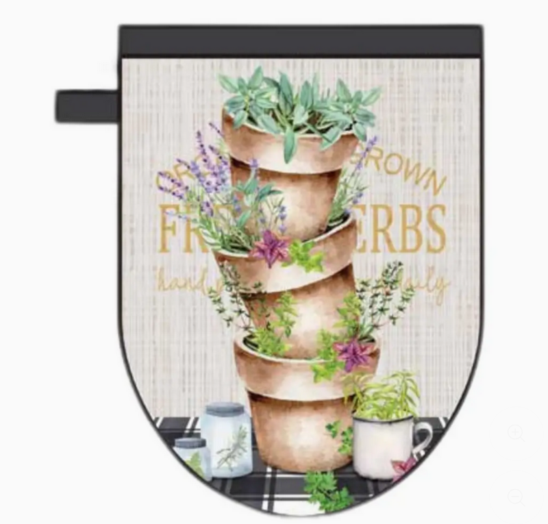 "Garden Herbs" Sunflower-Themed Grabber Mitt