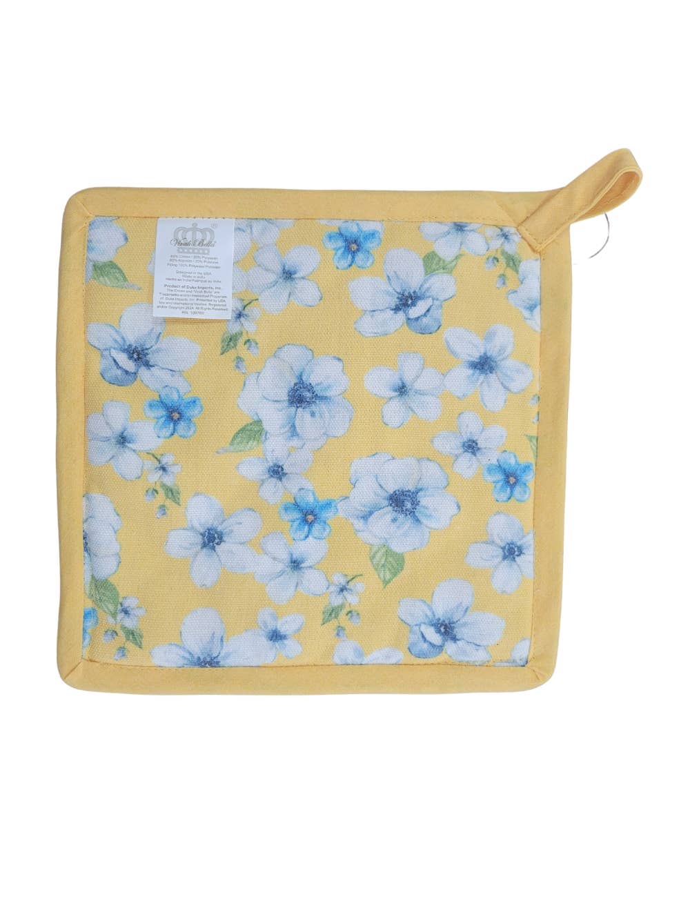 "Lemon Zest" Floral-Themed Pocket Mitt