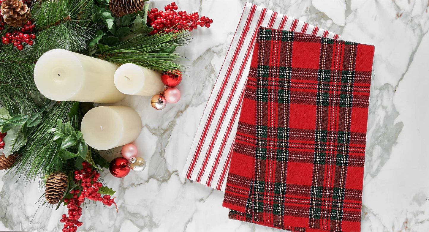 Arlington Red Plaid Kitchen Towel