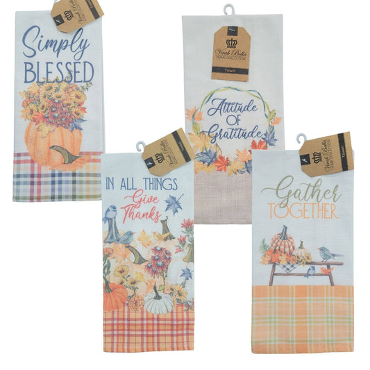 "Pumpkin Spice" Autumn-Themed Kitchen Towels