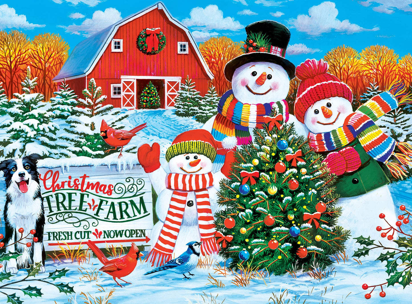 Holiday Glitter - On the Tree Farm 100 Piece Puzzle