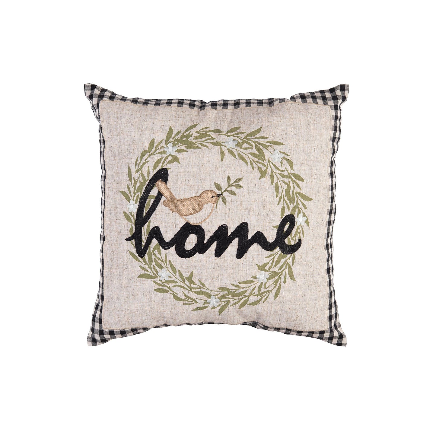 Wreathed Birds Home Pillow
