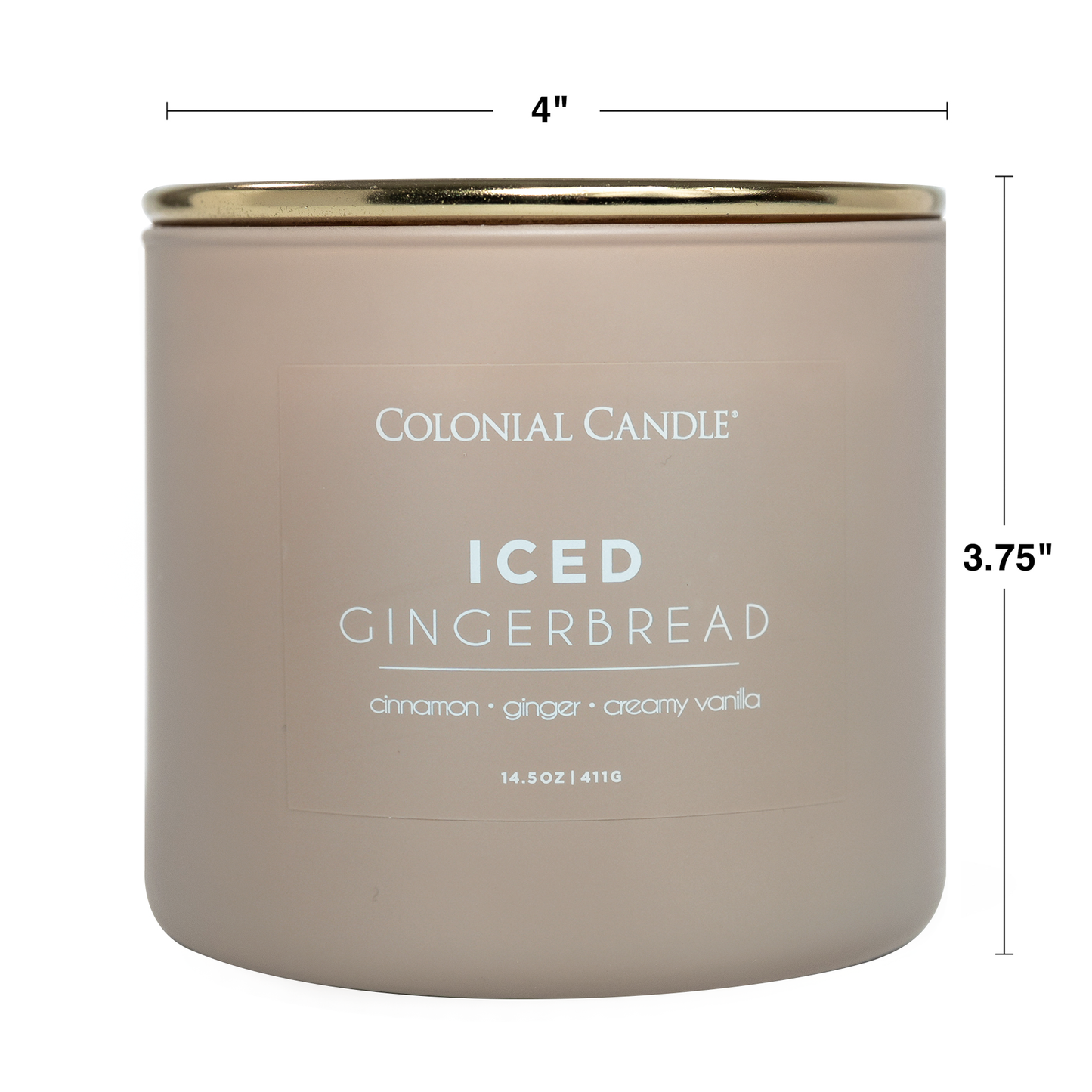 Iced Gingerbread Scented Jar Candle, Soy Blend Wax, 14.5oz