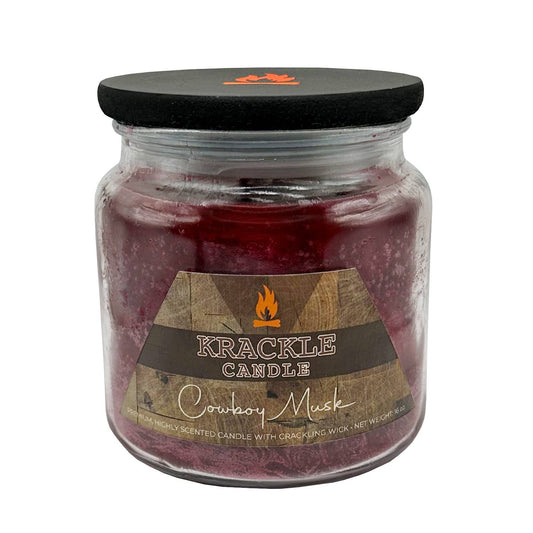 Cowboy Musk Krackle Candle - 16 oz