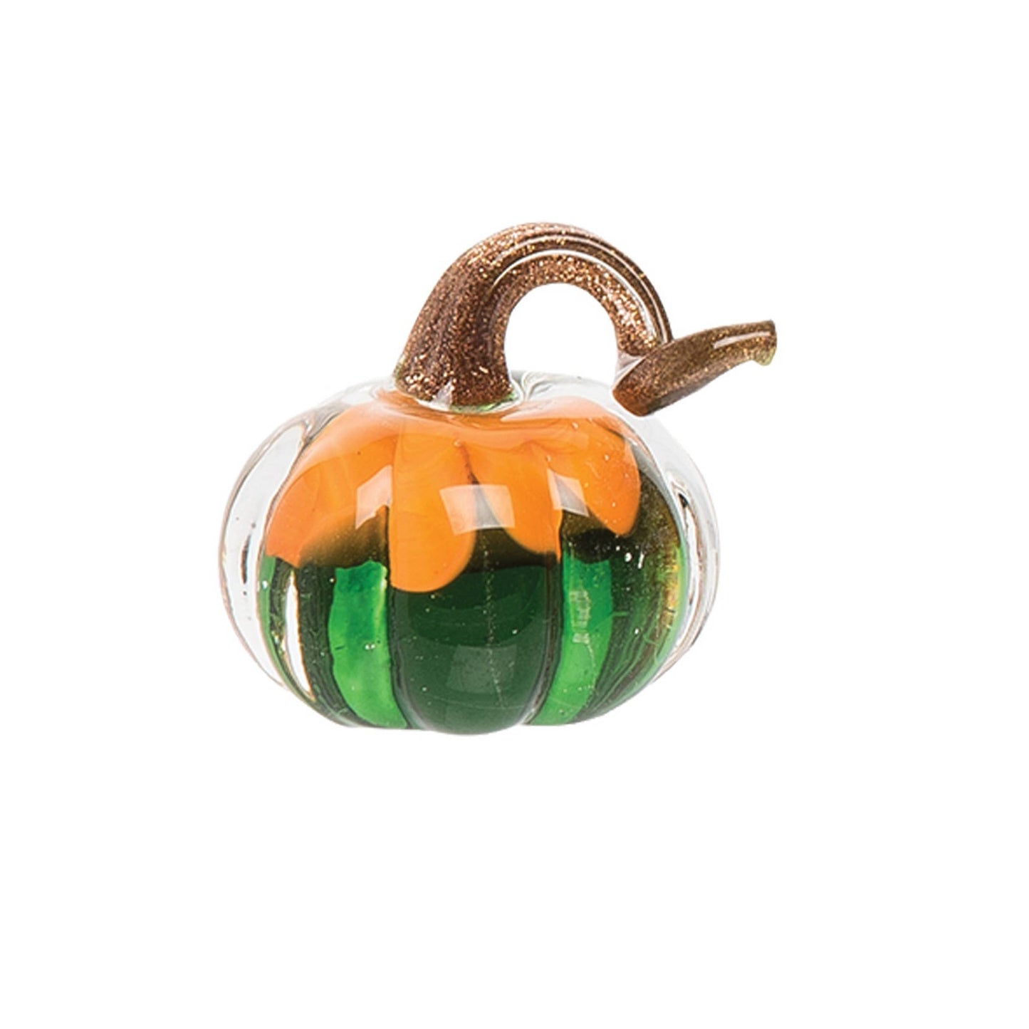 Fall/Harvest Mini Art Glass Pumpkin Figurine Set 4