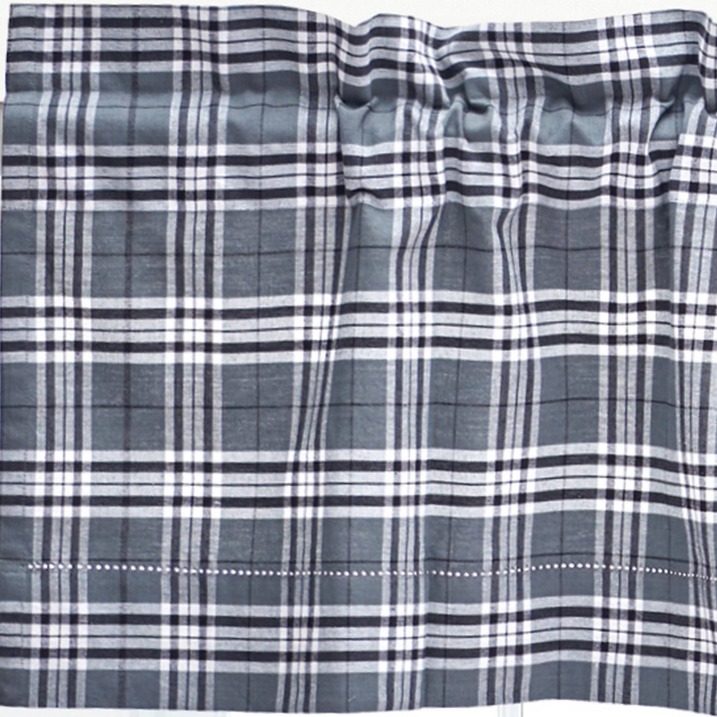 Max Gray Plaid Valance