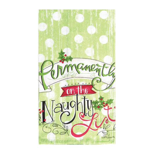 Christmas On The Naughty List Kitchen Towel