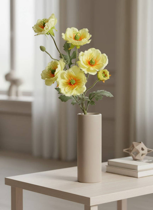 Cream Poppy Pick 32in