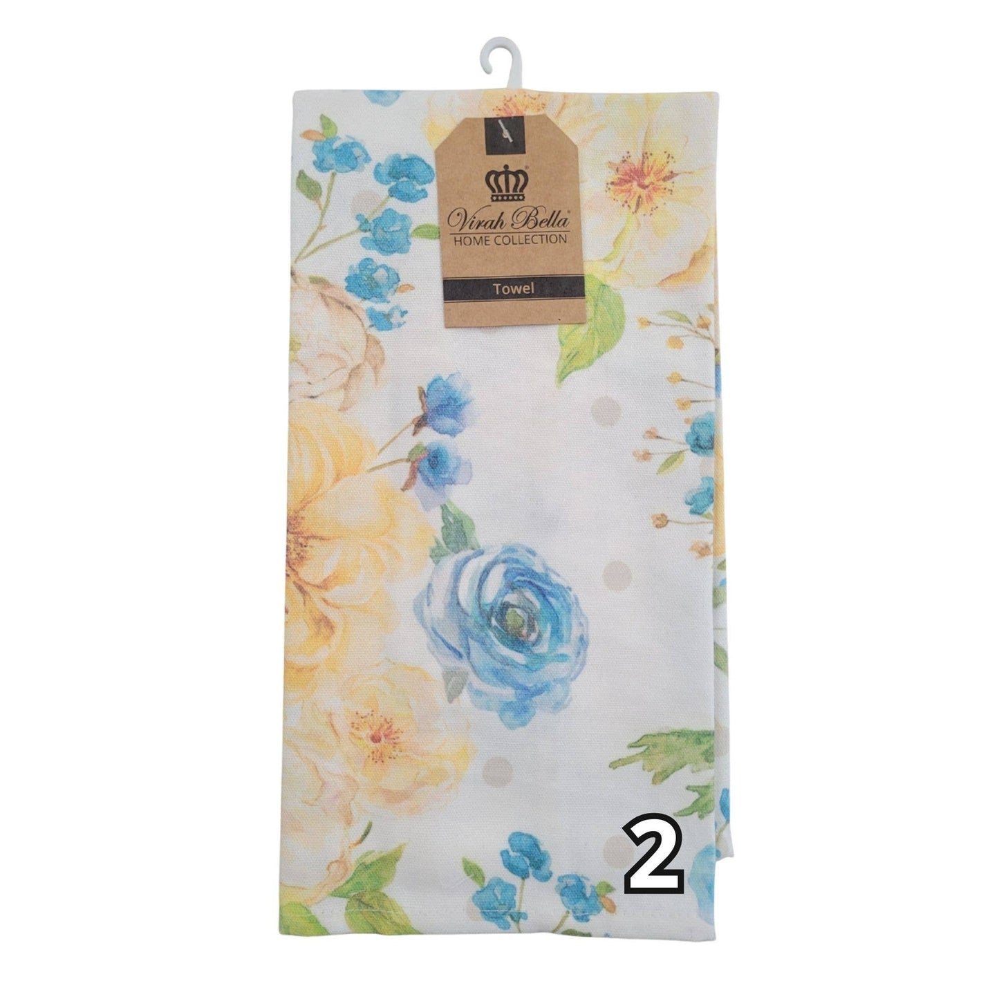 "Lemon Zest" Floral-Themed Kitchen Towels