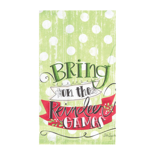 Christmas Bring On Reindeer Games Kitchen Towel