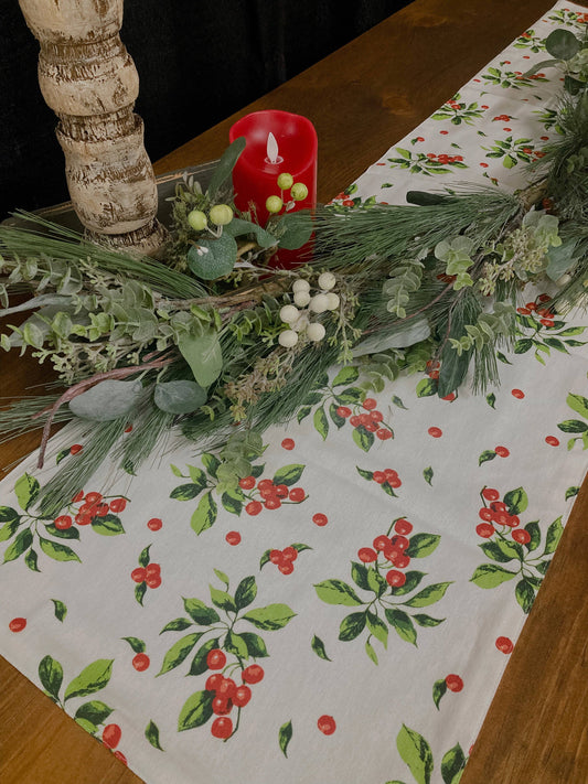 Holly Berry Runner 14x56in