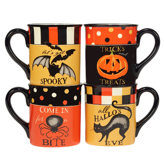 Spooky Halloween Mug 16 oz 4 asst