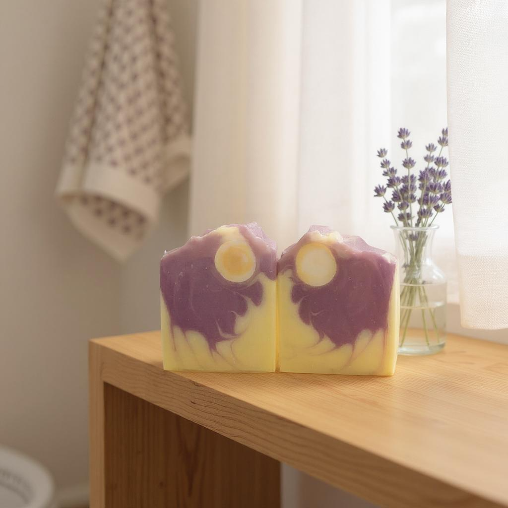 Spellbound Soap – Cherry, Merlot & Moonlit Artisan Swirl Bar