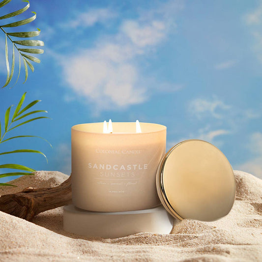 Sandcastle Sunsets Scented Jar Candle, Soy Blend Wax, 14.5oz
