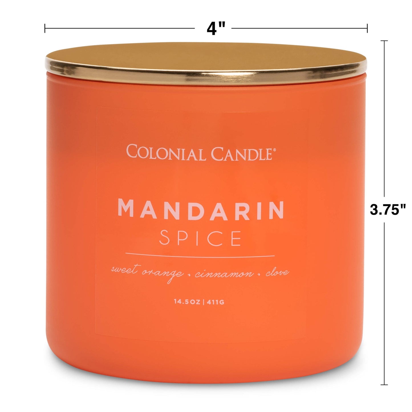 Mandarin Spice Scented Jar Candle, Soy Blend Wax, 14.5oz