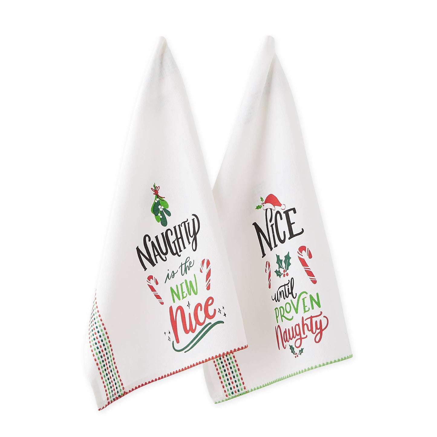 Naughty & Nice Dishtowel Set Of 2