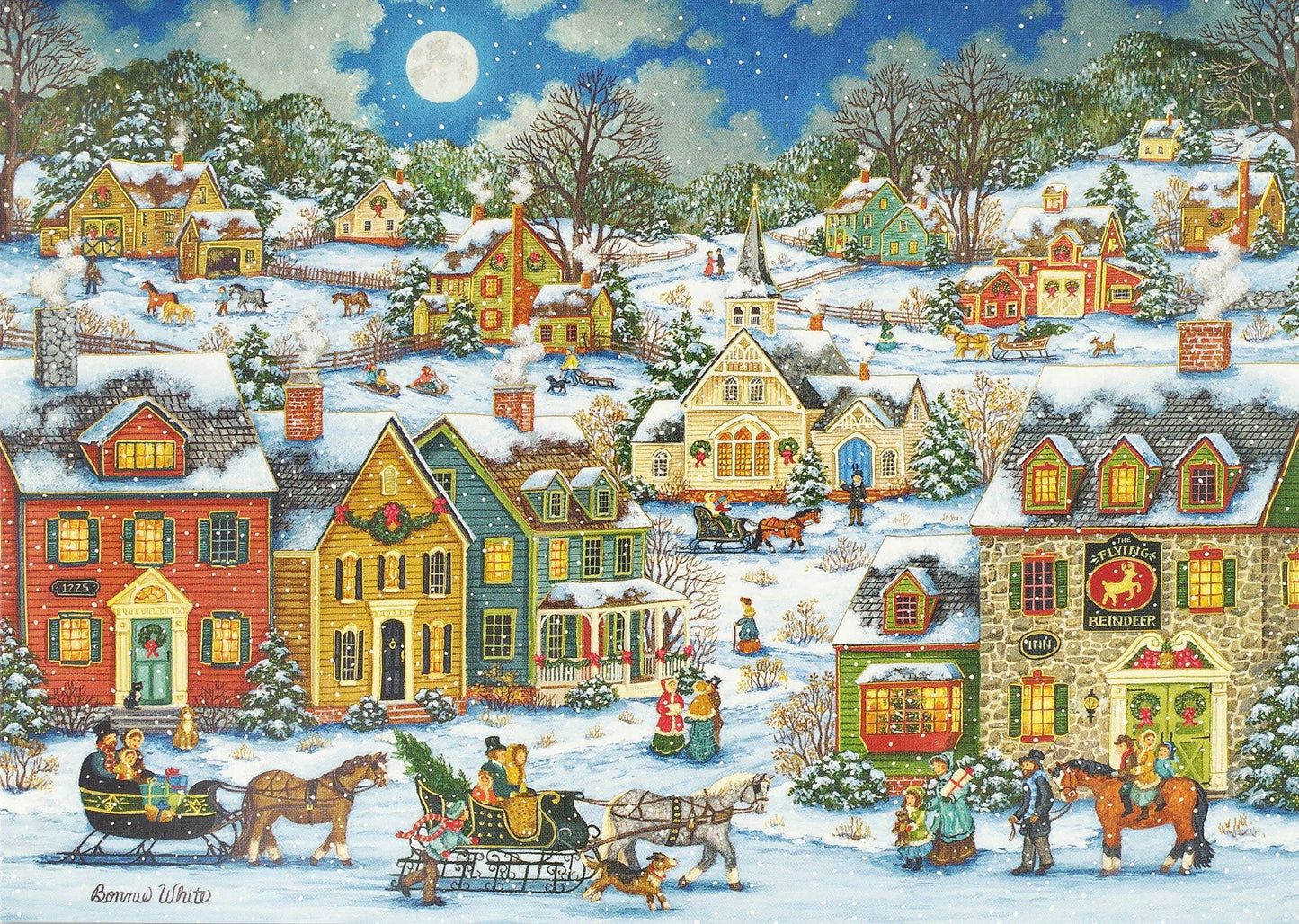 Festive Village Deluxe Boxed Holiday Cards