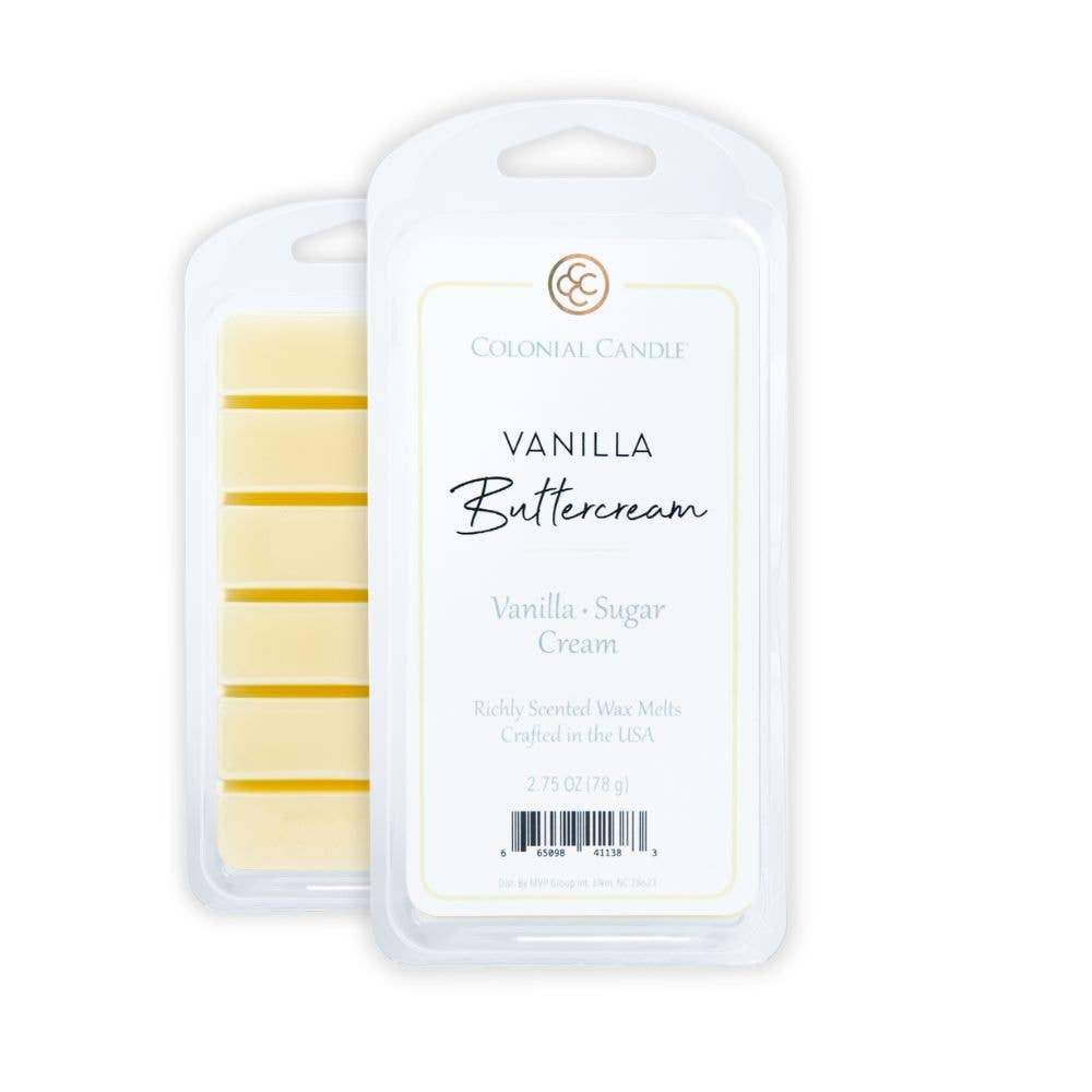 Vanilla Buttercream Scented Wax Melt, Colonial Candle, 2.75oz