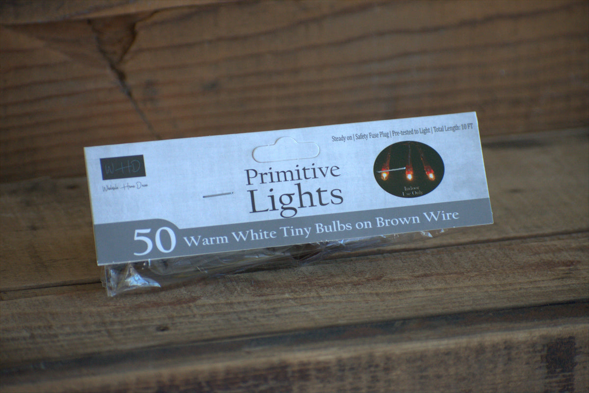 Primitive Rice Lights 50 Bulb Primitive RICE String Lights 10ft Brown Cord – Stacey’s Simple ...