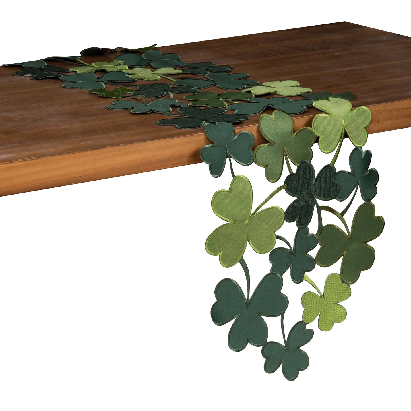 St. Patrick's Day Clover Cutwork Table Runner