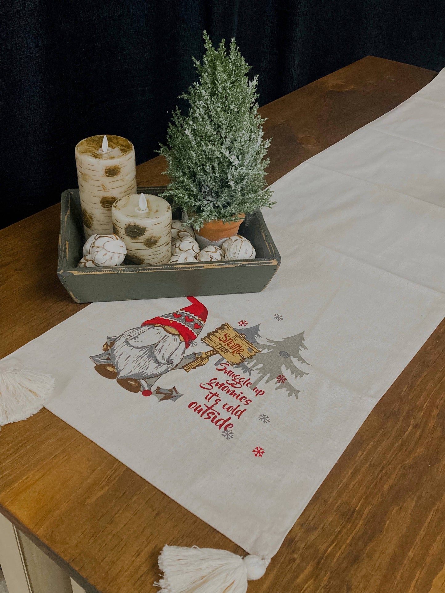 Christmas Gnome Runner 14x56in