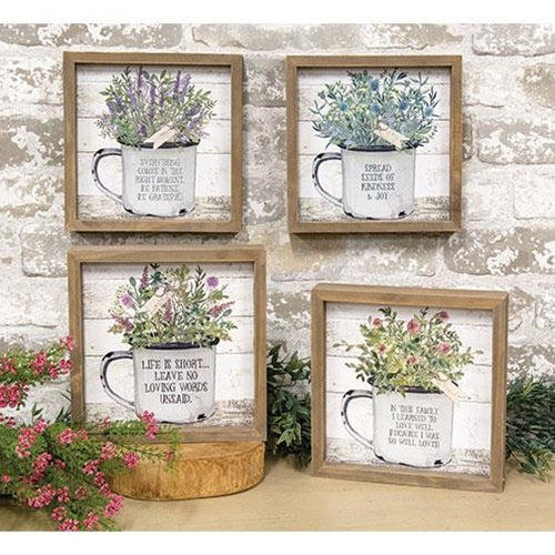 Enamel Mug Floral Box Sign – Stacey’s Simple Stuff