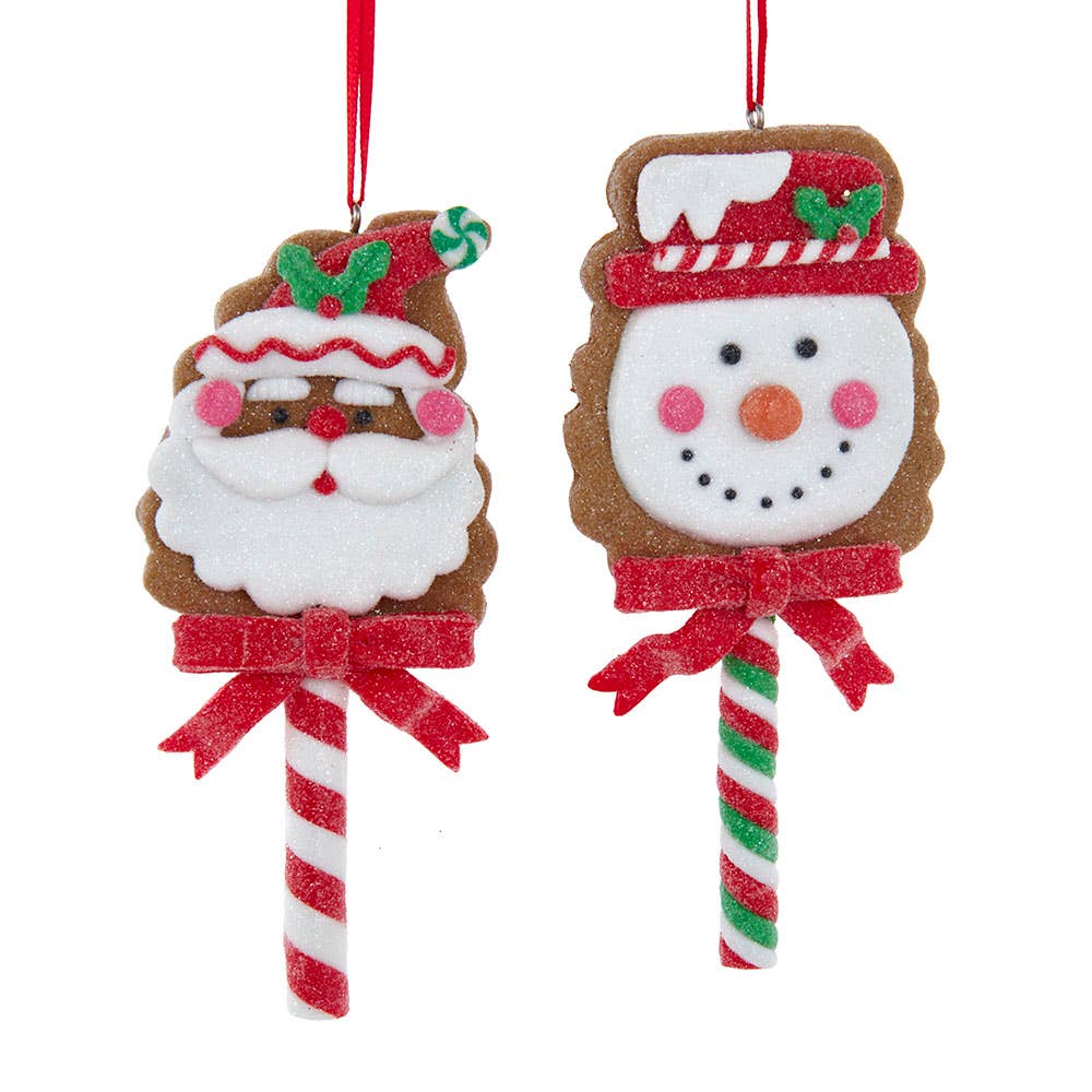 5" Gingerbread Santa/Snowman Cookie Pops