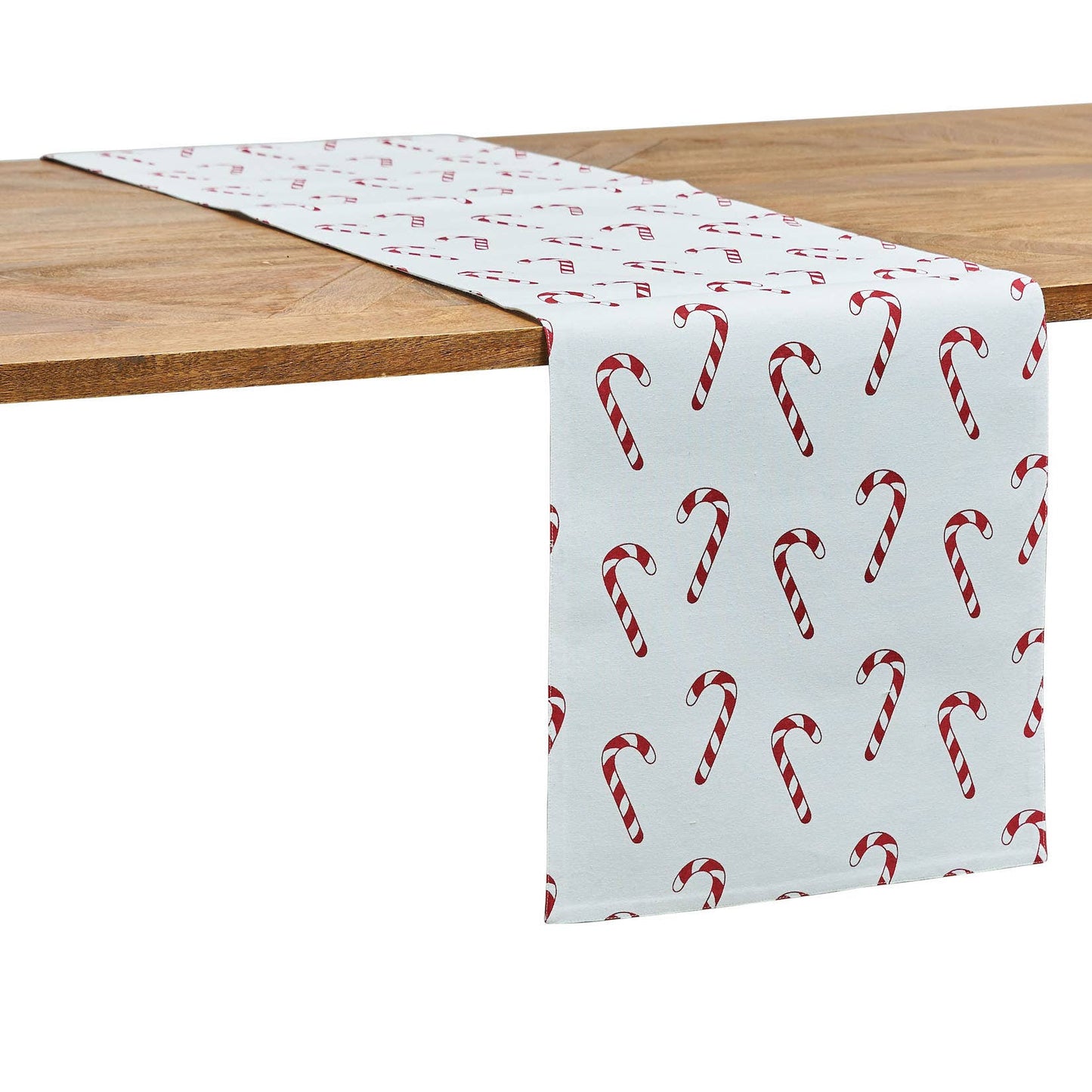 Christmas Candy Cane Wishes Table Runner