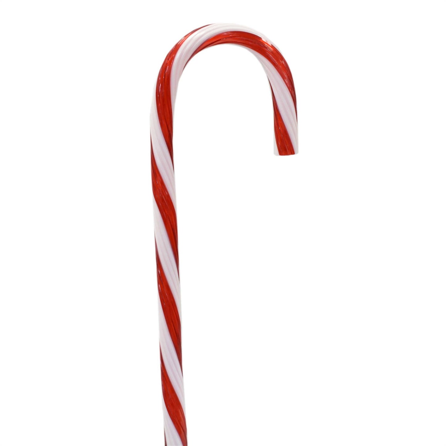 Striped Candy Cane 18" - Red/White-Acrylic