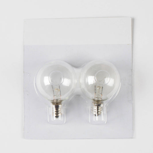 2-Pk G40 Clear Replacement Bulbs - 120V, 5W