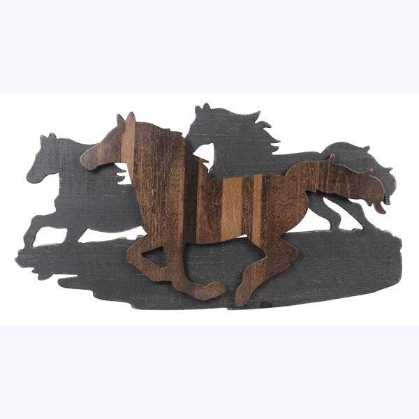 Wood Cutout Horse Wall Art.